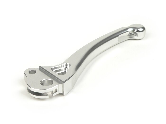 Clutch lever -GRAND SPORT CNC-bowden cable- Vespa PX, Rally180 (VSD1T), Rally200 (VSE1T), Sprint, V50, PV125, ET3 - silver