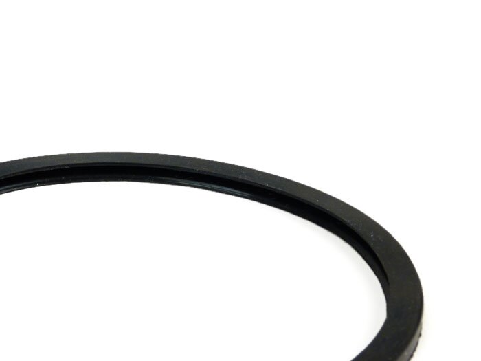 Guarnizione lente faro -QUALITÀ OEM, Ø=115/120mm (vetro/esterno)- Vespa VNB, VBA,VBB, GS150 / GS3, GS160 / GS4 (VSB1T), VGLA, PV125, ET3, Super - Nero