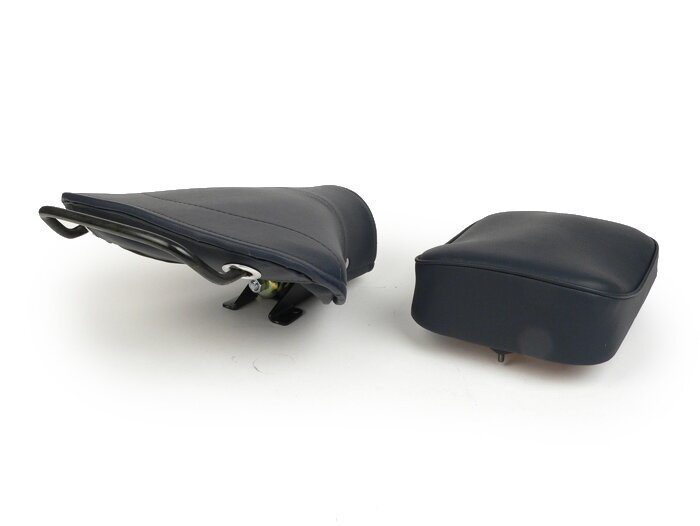 Set bantalan sadel / jok -KUALITAS OEM- Vespa VNB6T, Super, GT125 (VNL2T), GTR125 (VNL2T), TS125 (VNL3T), Sprint150 (VLB1T), Sprint Veloce, Rally180 (VSD1T), Rally200 (VSE1T), PX - biru