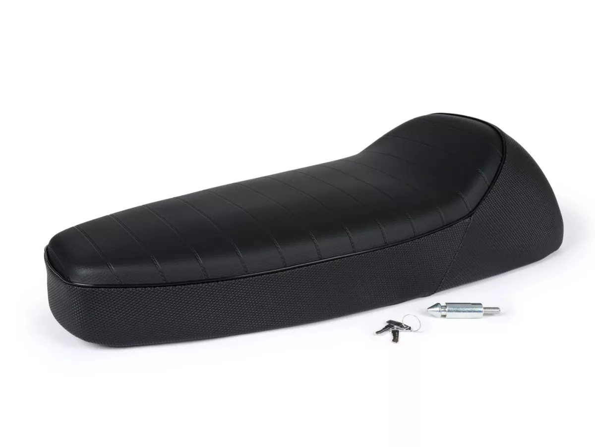 Kursi -ANCELLOTTI Classic- Vespa PX - Hitam, pipa hitam
