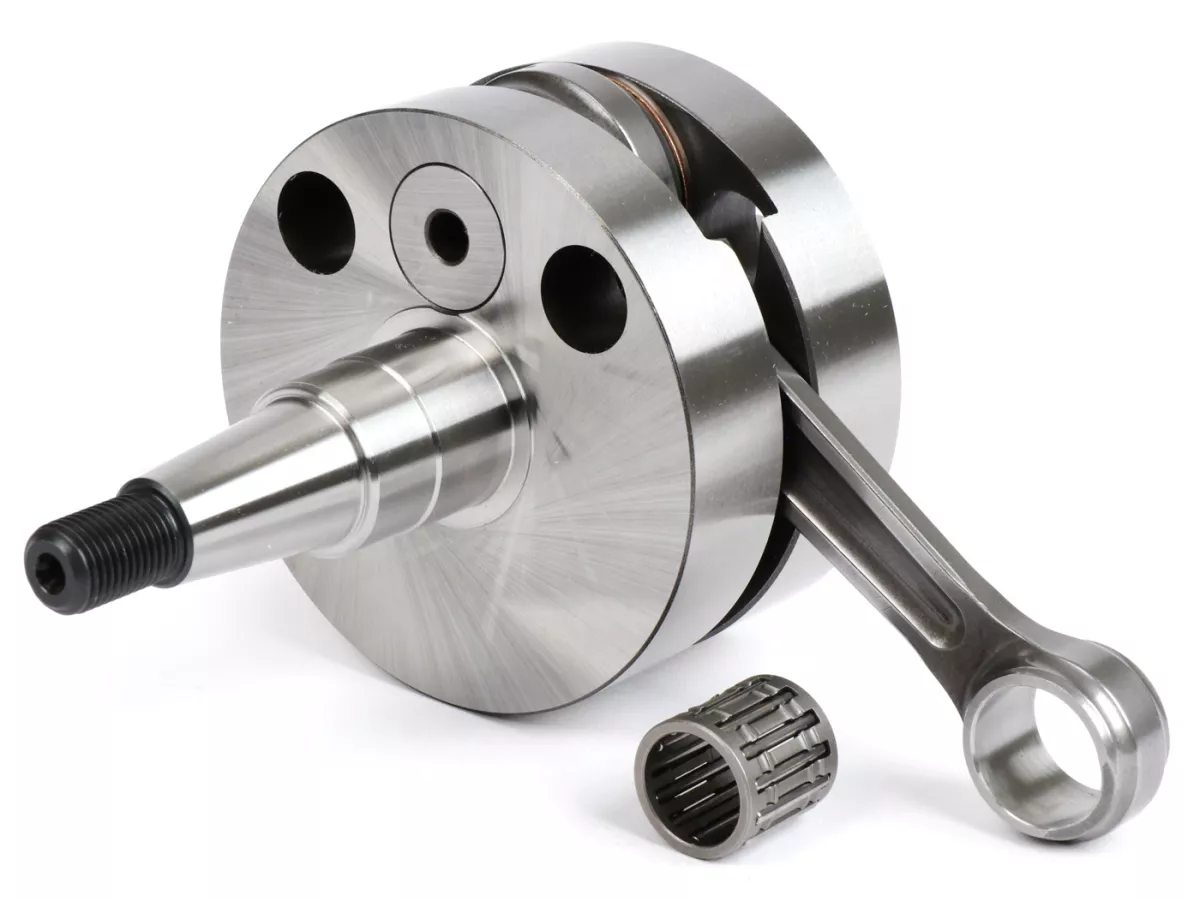Krukas -QUATTRINI (voor Quattrini motorhuizen C1 en Pinasco) - volle wang 51mm slag, 102mm drijfstang - (Ø 24mm conus)