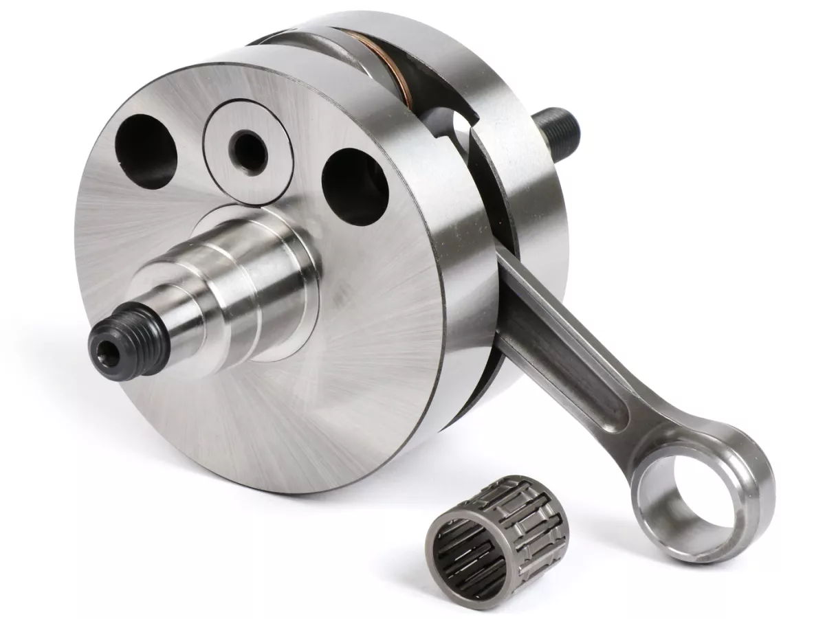 Krukas -QUATTRINI (voor Quattrini motorhuizen C1 en Pinasco) - volle wang 51mm slag, 102mm drijfstang - (Ø 24mm conus)