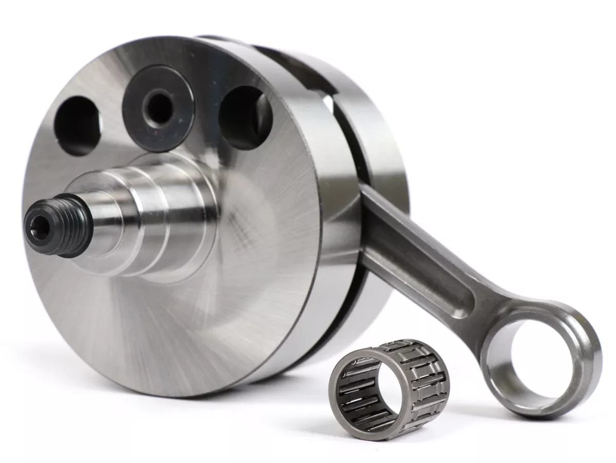 Krukas -QUATTRINI (voor Quattrini motorhuizen C1 en Pinasco) - volle wang 51mm slag, 102mm drijfstang - (Ø 24mm conus)