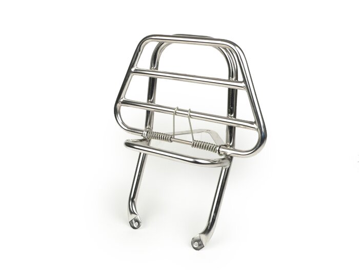 Portapacchi posteriore pieghevole -QUALITÀ OEM- Vespa PX80, PX125, PX150, PX200 - acciaio inox