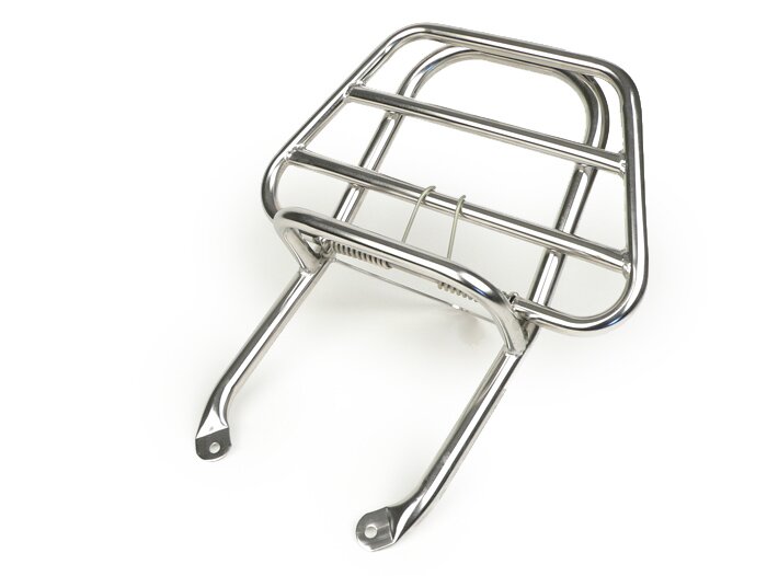 Portapacchi posteriore pieghevole -QUALITÀ OEM- Vespa PX80, PX125, PX150, PX200 - acciaio inox