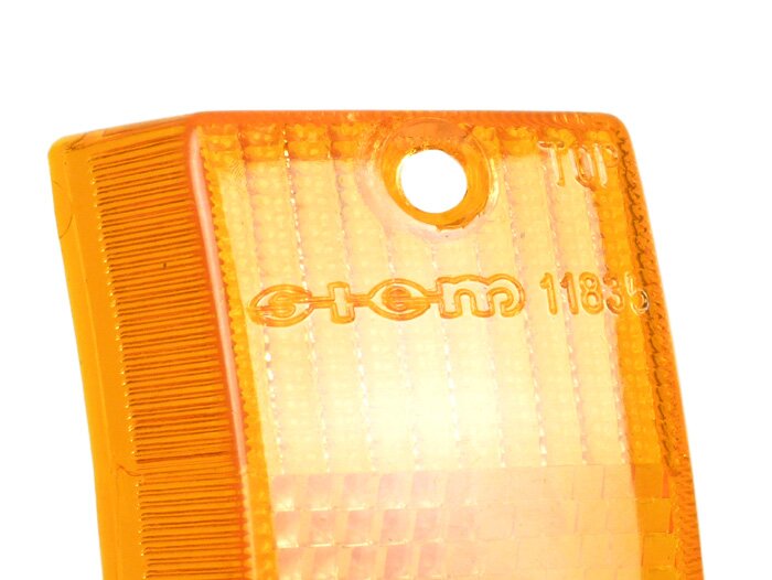 Knipperlichtglazen -SIEM set van 4 - Vespa PX80, PX125, PX150, PX200, T5 125cc - Oranje