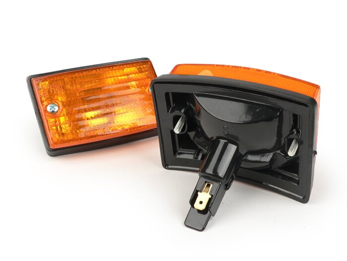 Knipperlichtenset -BOSATTA 2-delig- Vespa PK50 S, PK80 S, PK125 S voor - oranje