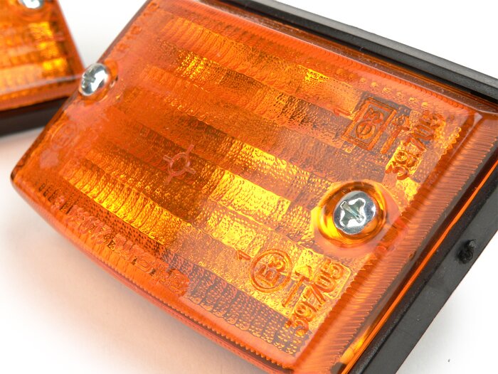 Knipperlichtenset -BOSATTA 2-delig- Vespa PK50 S, PK80 S, PK125 S voor - oranje