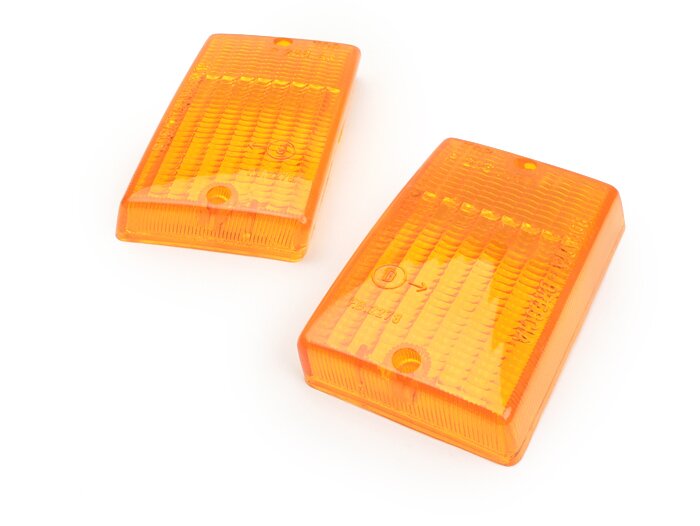 Lenti indicatori di direzione -BOSATTA set di 2 - Vespa PK50 S, PK80 S, PK125 S posteriore - arancione