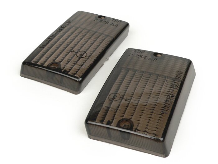 Blinkerslinser -BOSATTA set om 2 - Vespa PK50 S, PK80 S, PK125 S bak - svart