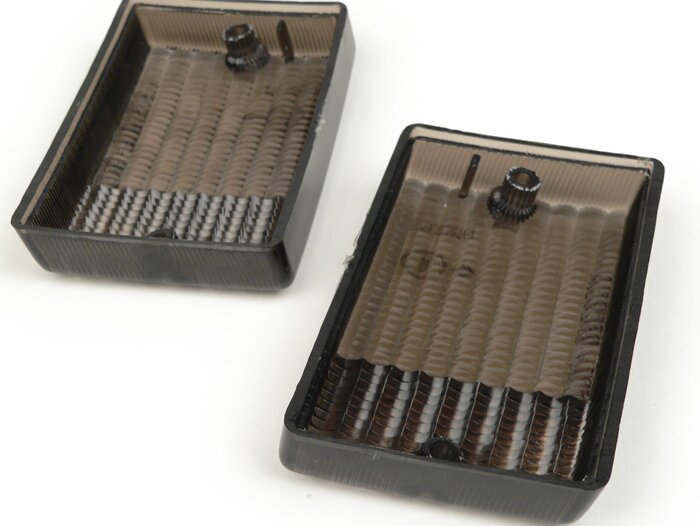 Blinkerslinser -BOSATTA set om 2 - Vespa PK50 S, PK80 S, PK125 S bak - svart