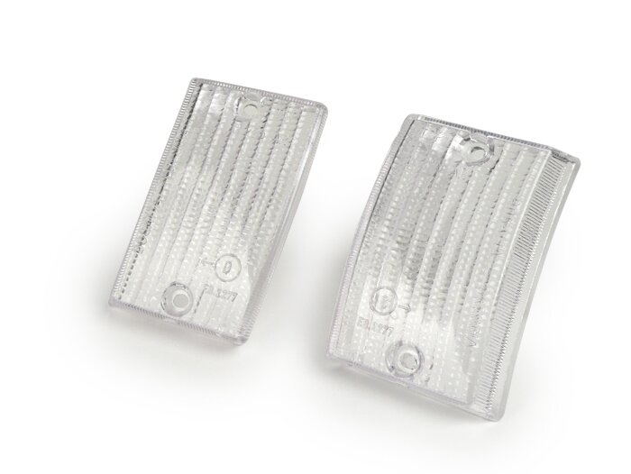Pair of indicator lenses -BOSATTA- Vespa PK50 S, PK80 S, PK125 S front - colourless
