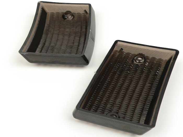 Lenti indicatori di direzione -BOSATTA set di 2 - Vespa PK50 S, PK80 S, PK125 S anteriore- nero