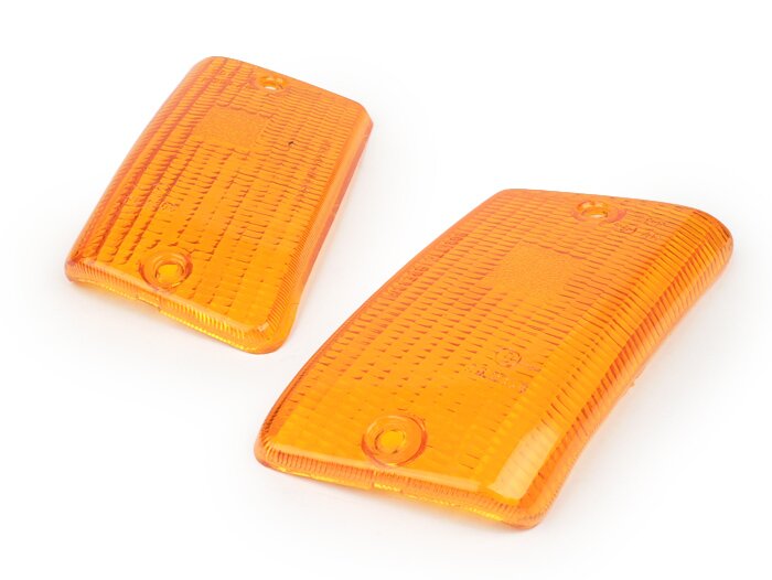 Pair of indicator lenses -BOSATTA- Vespa PK50 XL, PK125 XL rear - amber