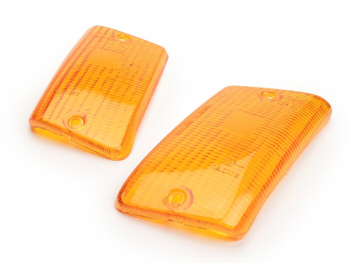 Pair of indicator lenses -BOSATTA- Vespa PK50 XL, PK125 XL rear - amber