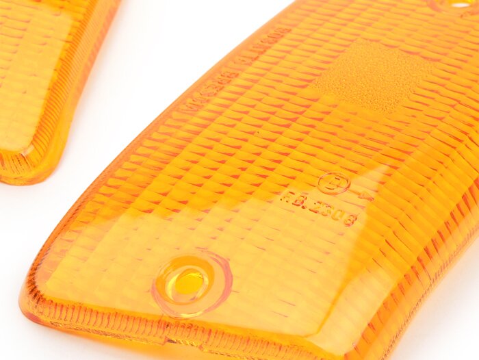 Pair of indicator lenses -BOSATTA- Vespa PK50 XL, PK125 XL rear - amber