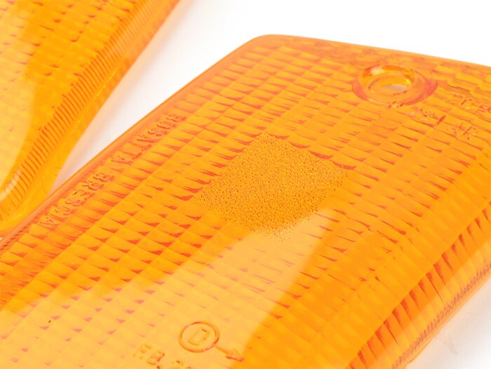 Pair of indicator lenses -BOSATTA- Vespa PK50 XL, PK125 XL rear - amber