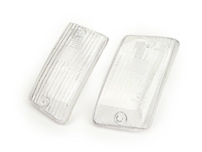 Pair of indicator lenses -BOSATTA- Vespa PK50 XL, PK125 XL rear - colourless
