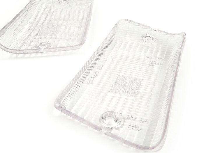 Pair of indicator lenses -BOSATTA- Vespa PK50 XL, PK125 XL rear - colourless