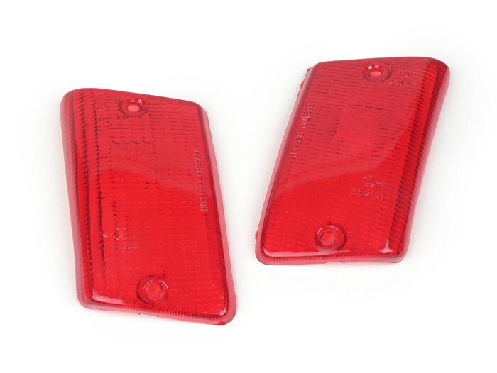 Pair of indicator lenses -BOSATTA- Vespa PK50 XL, PK125 XL rear - red