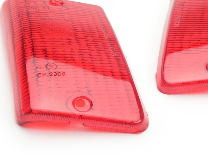 Pair of indicator lenses -BOSATTA- Vespa PK50 XL, PK125 XL rear - red