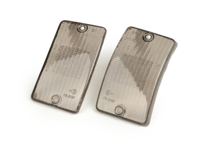 Paire cabochons clignotants -BOSATTA- Vespa PK50 XL, PK125 XL - avant - noir