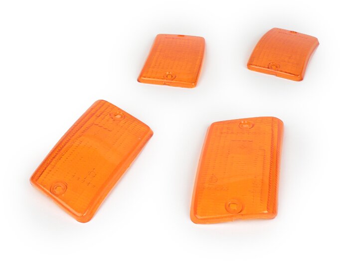 Indicator lens set -SIEM set of 4- Vespa PK50 XL, PK125 XL - amber