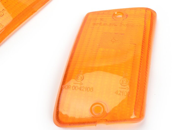 Indicator lens set -SIEM set of 4- Vespa PK50 XL, PK125 XL - amber