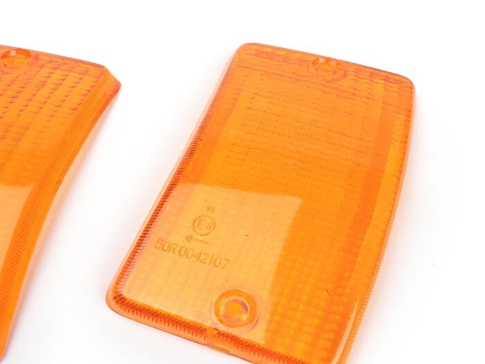Indicator lens set -SIEM set of 4- Vespa PK50 XL, PK125 XL - amber