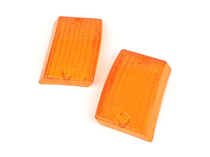 Lenti indicatori di direzione -BOSATTA set di 2 - Vespa PK50 S, PK80 S, PK125 S anteriore - arancione