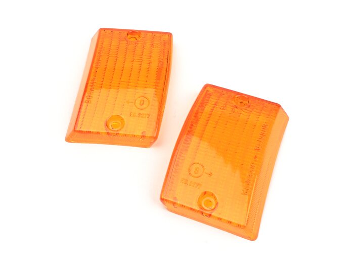 Lenti indicatori di direzione -BOSATTA set di 2 - Vespa PK50 S, PK80 S, PK125 S anteriore - arancione