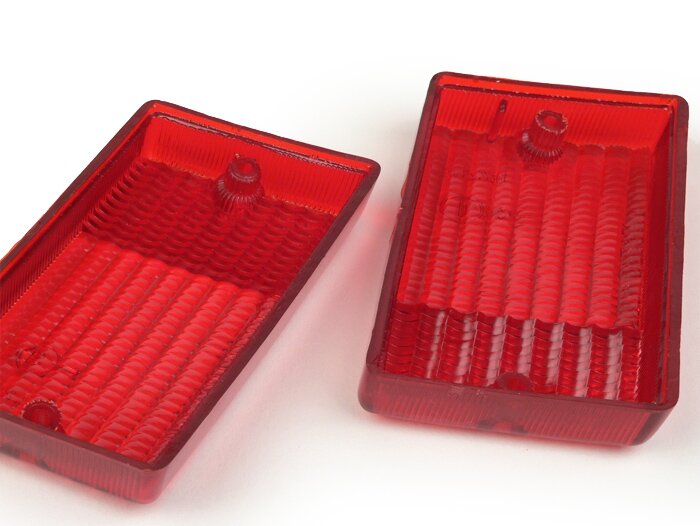 Pair of indicator lenses -BOSATTA- Vespa PK50 S, PK80 S, PK125 S rear - red