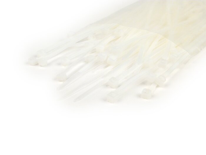 Jeu colliers rizlan -ETT 100 unités - blanc - 3,6x140mm
