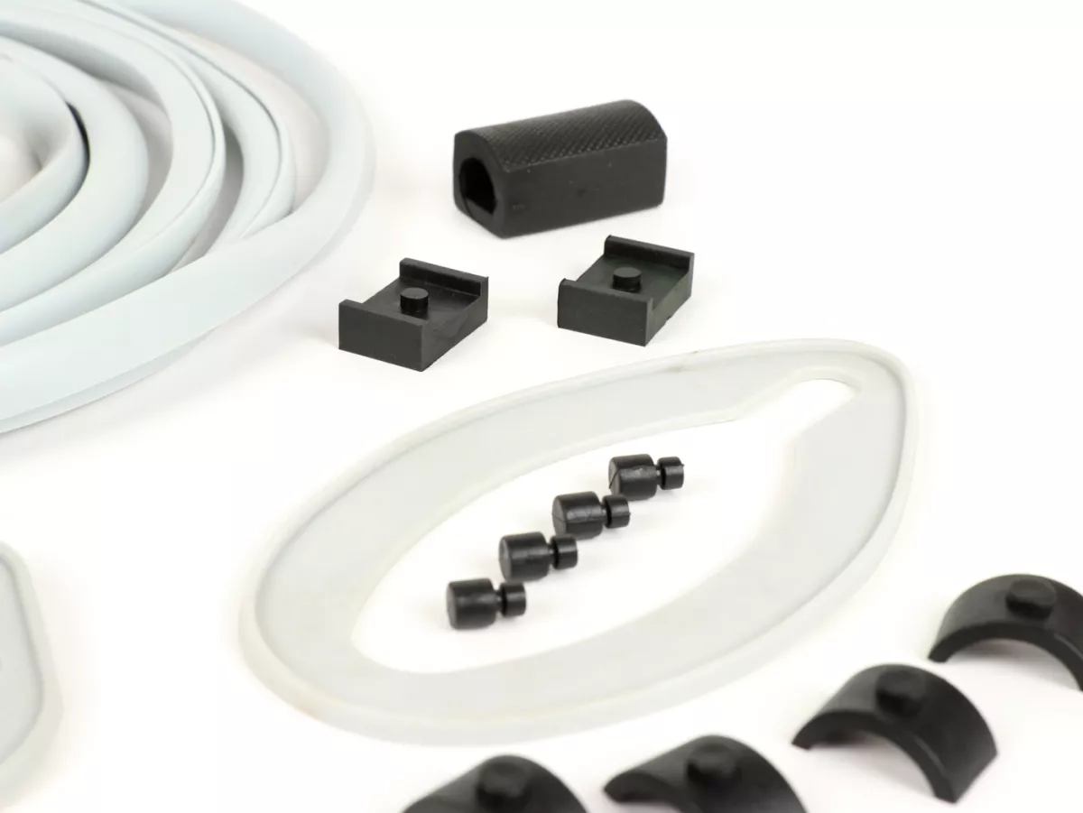 Rubber kit -RICAMBIO RAPIDO- Vespa Wideframe VM2T, VN1T-VN2T (Faro basso/rod models) - grey/black