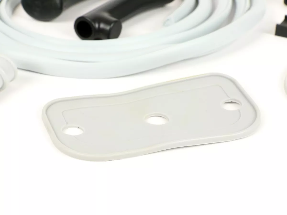 Rubber kit -RICAMBIO RAPIDO- Vespa Wideframe VM2T, VN1T-VN2T (Faro basso/rod models) - grey/black