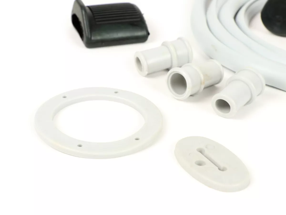Rubber kit -RICAMBIO RAPIDO- Vespa Wideframe VM2T, VN1T-VN2T (Faro basso/rod models) - grey/black