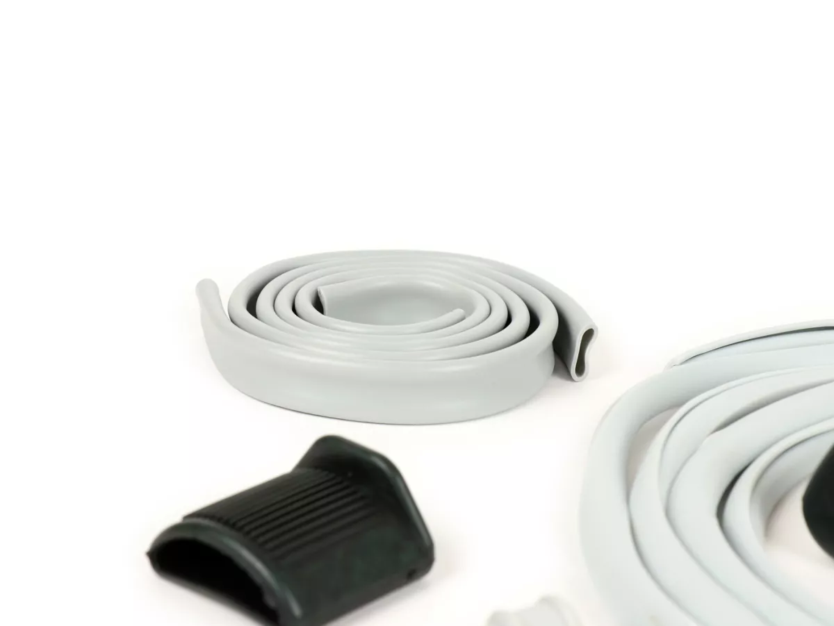 Rubber kit -RICAMBIO RAPIDO- Vespa Wideframe VM2T, VN1T-VN2T (Faro basso/rod models) - grey/black