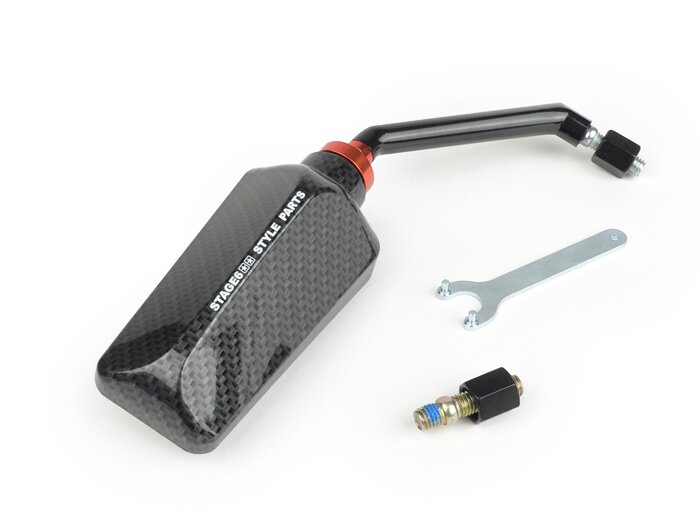 Spiegel -STAGE 6 F1-Look- Gewinde M8 x 20mm - rechts - New Carbon