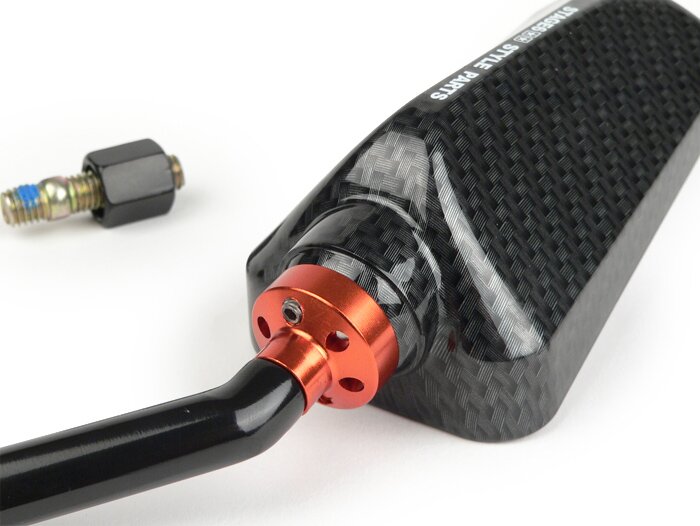 Spiegel -STAGE 6 F1-Look- Gewinde M8 x 20mm - rechts - New Carbon