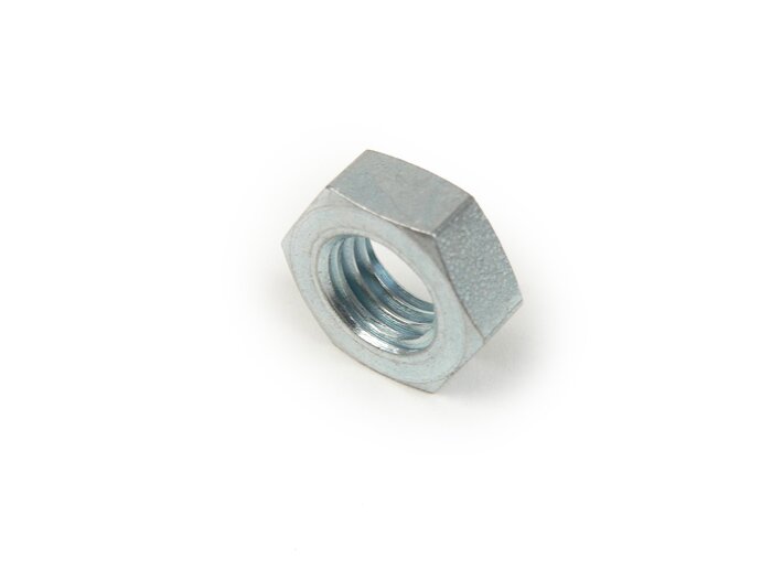 Tuerca -DIN 934 similar- M9 SW=14 (utilizada para el montaje del motor Vespa Wideframe V1 a V15, V30 a V33, VM, VN, VL, VU, VB, GS150 / GS3 (VS1 a VS5), Vespa GS150 / GS3 (VDTS - modelos alemanes), Vespa 150 (T1, T2, T3, VL1T, VD1T, VD2T - modelos alemane