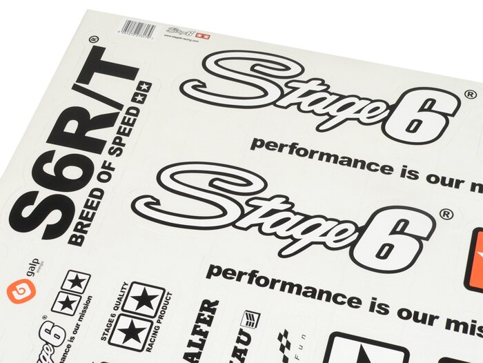 Juego de pegatinas -STAGE 6- 420x594mm para superficies claras - negro