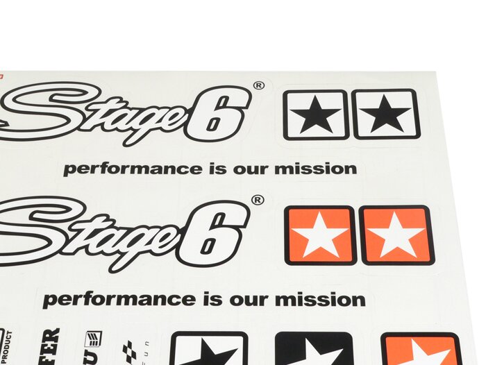 Juego de pegatinas -STAGE 6- 420x594mm para superficies claras - negro
