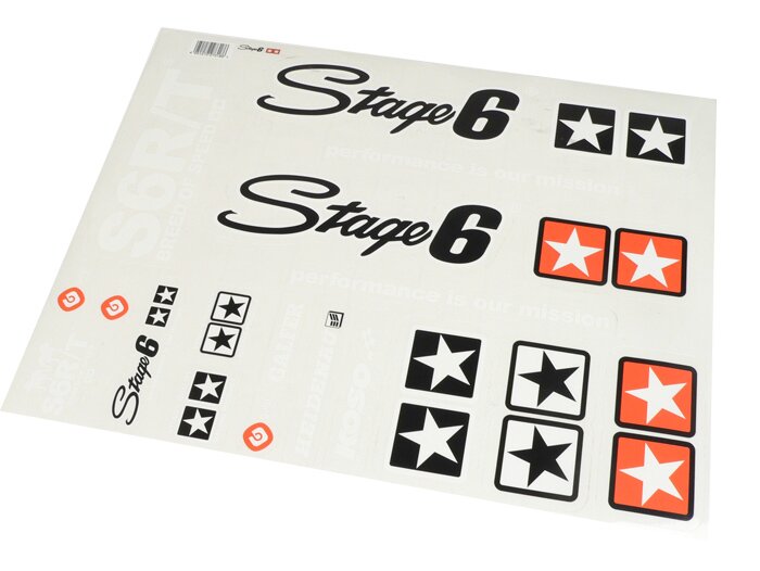 Juego de pegatinas -STAGE 6- 420x594mm para superficies oscuras - blanco