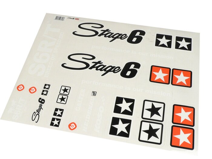 Juego de pegatinas -STAGE 6- 420x594mm para superficies oscuras - blanco