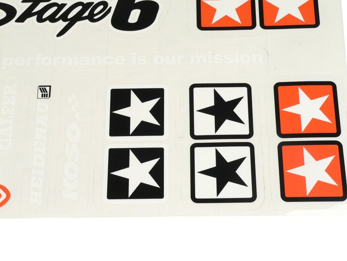 Juego de pegatinas -STAGE 6- 420x594mm para superficies oscuras - blanco