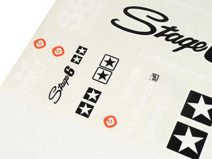 Juego de pegatinas -STAGE 6- 420x594mm para superficies oscuras - blanco