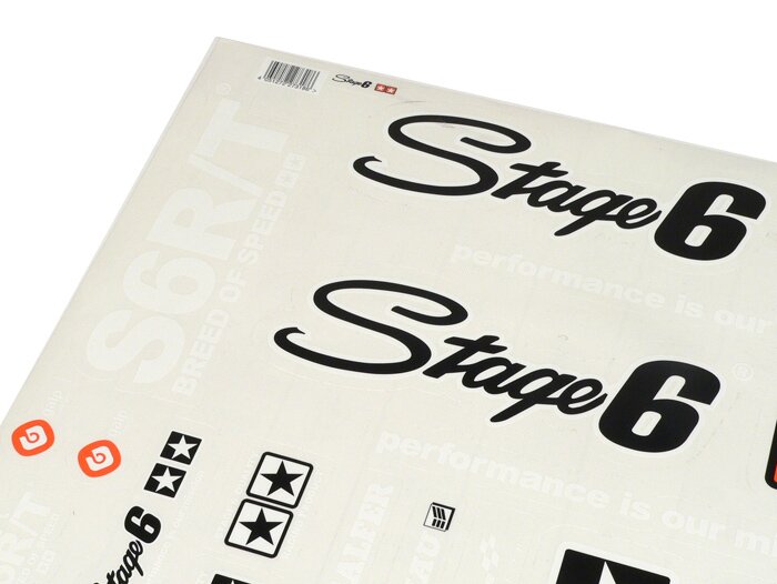 Juego de pegatinas -STAGE 6- 420x594mm para superficies oscuras - blanco