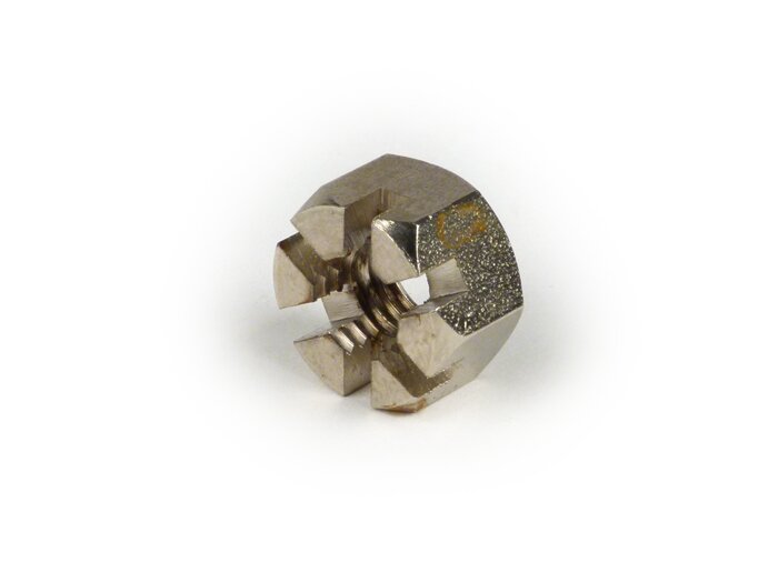 Castle nut for fork link -LAMBRETTA- Lambretta C, LC - Nickel plated