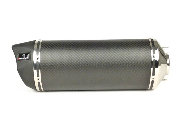 Silenziatore posteriore -REMUS RSC- Ø=55mm - Vespa GTS 125ie Super (2009-), Vespa GTS 250ie (2005-), Vespa GTS 300ie (15,8kW, 2008-), Vespa GTS 300ie Super (2008-), Vespa GTV 250ie (2006-) - Fibra di carbonio