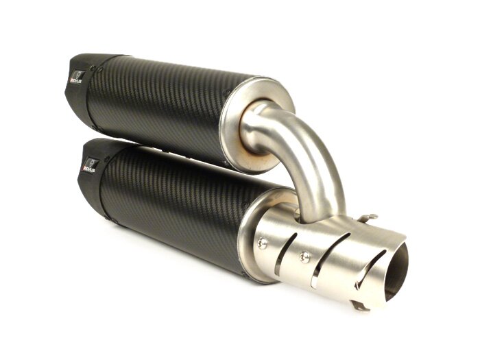 Silencer -REMUS RSC Dual Flow- Ø=55mm - Vespa GTS 125ie Super, Vespa GTS 250ie (2005-), Vespa GTS 300ie (2008-), Vespa GTS 300ie Super (2008-), Vespa GTV 250ie (2006-) - carbon